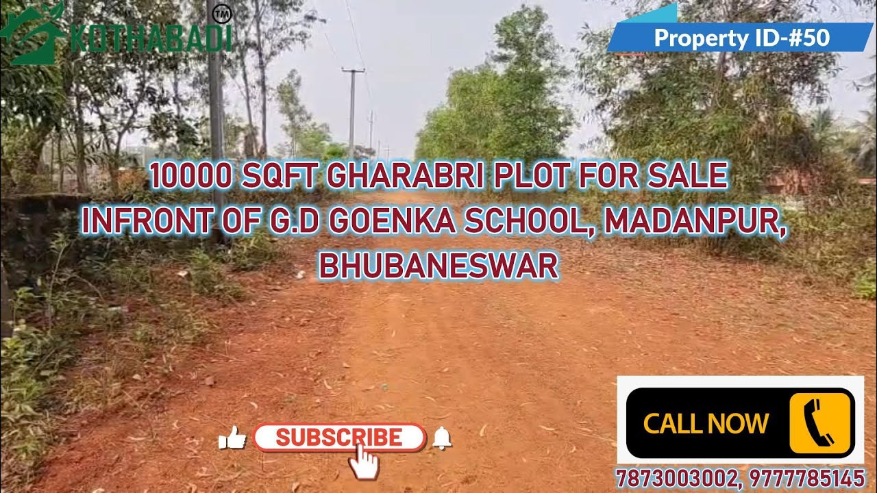 3-Side Road Gharabari Plot Near G.D. Goenka School | Madanpur Bhubaneswar | Best Investment Land