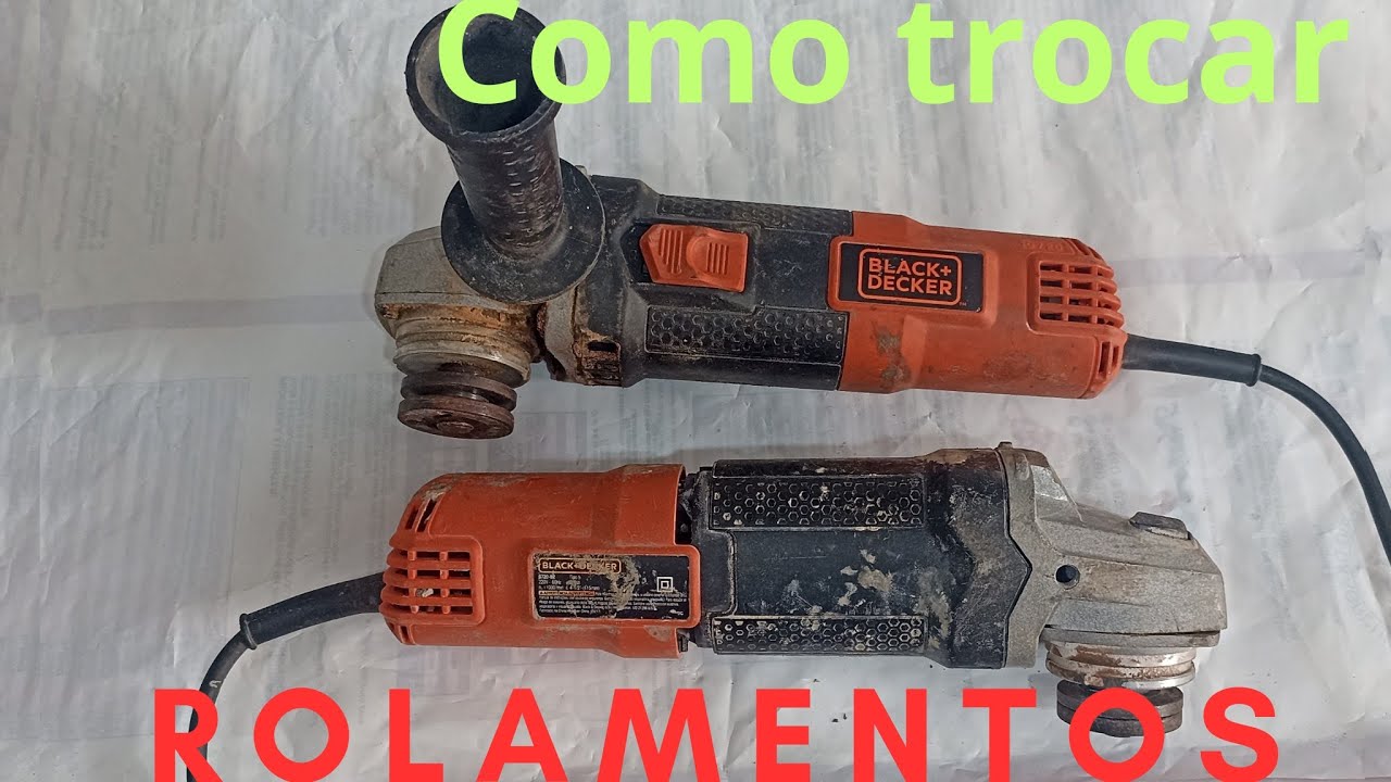 como trocar rolamentos Esmerilhadeira Black Decker
