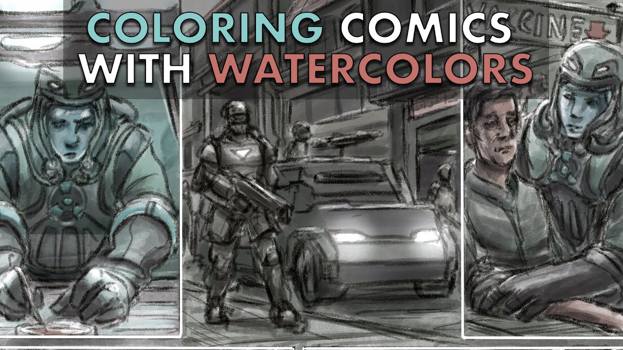 Coloring Comics with Watercolors