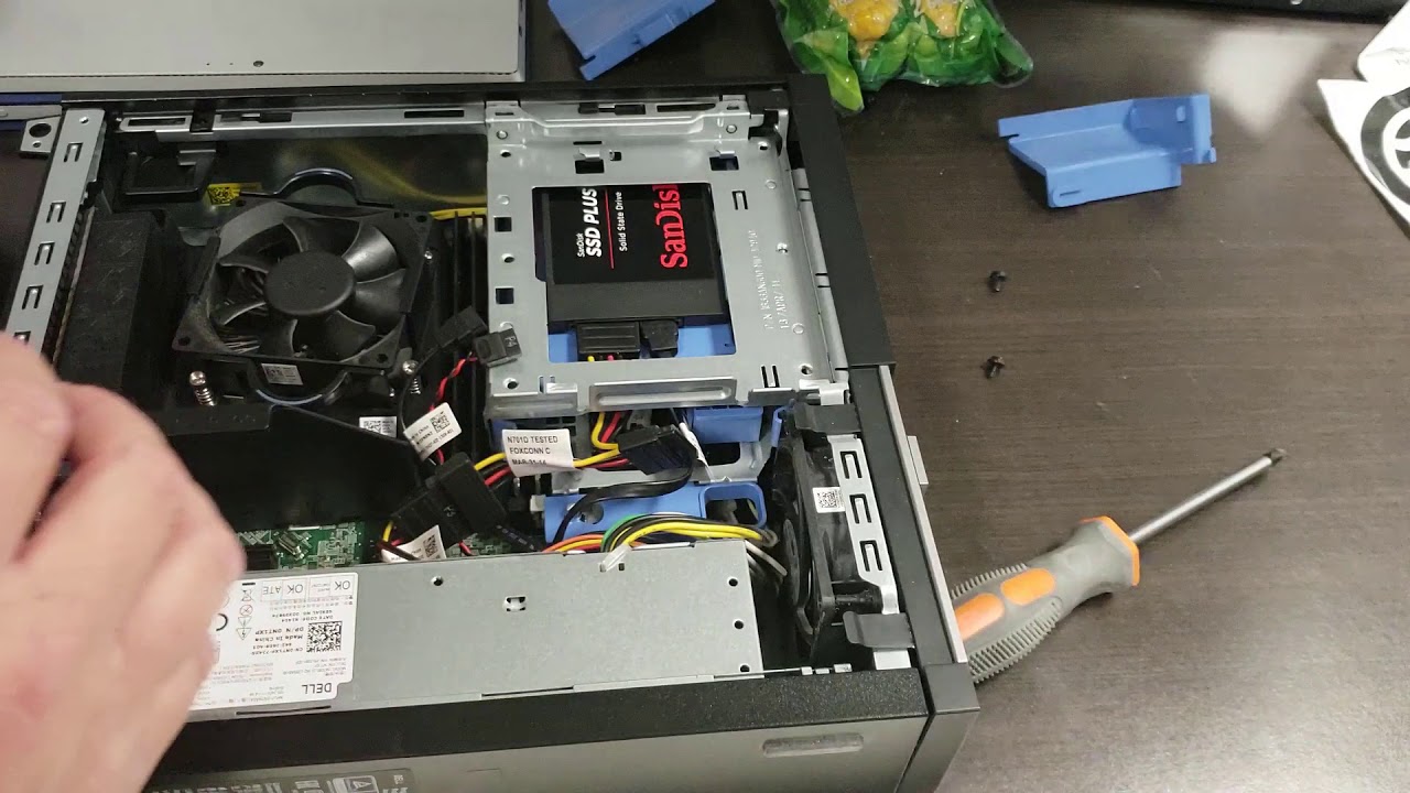 Разберите Dell Optiplex 9010 или 9020 SFF и замените блок питания