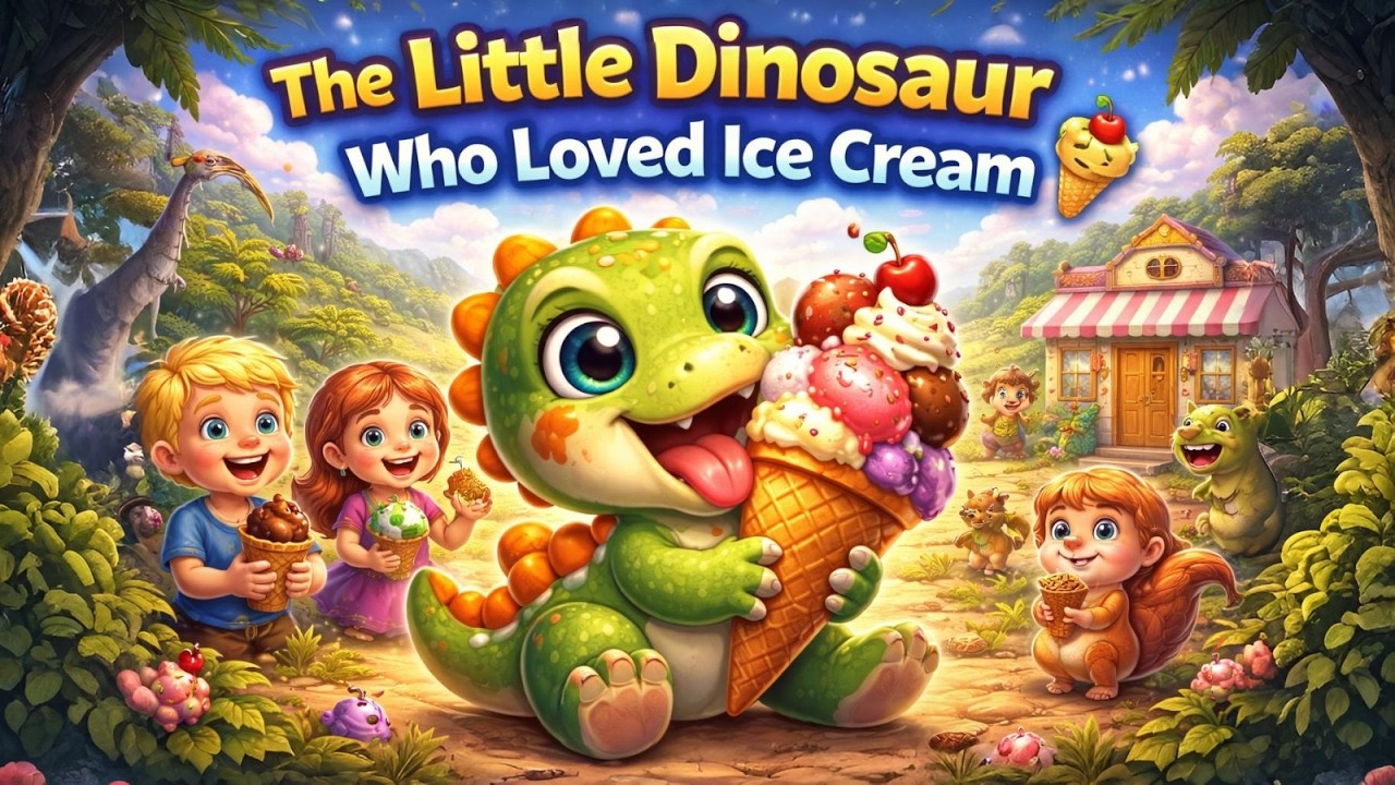 The Little Dinosaur Who Loved Ice Cream 🦖🍦 | Magical Kids Adventure Story