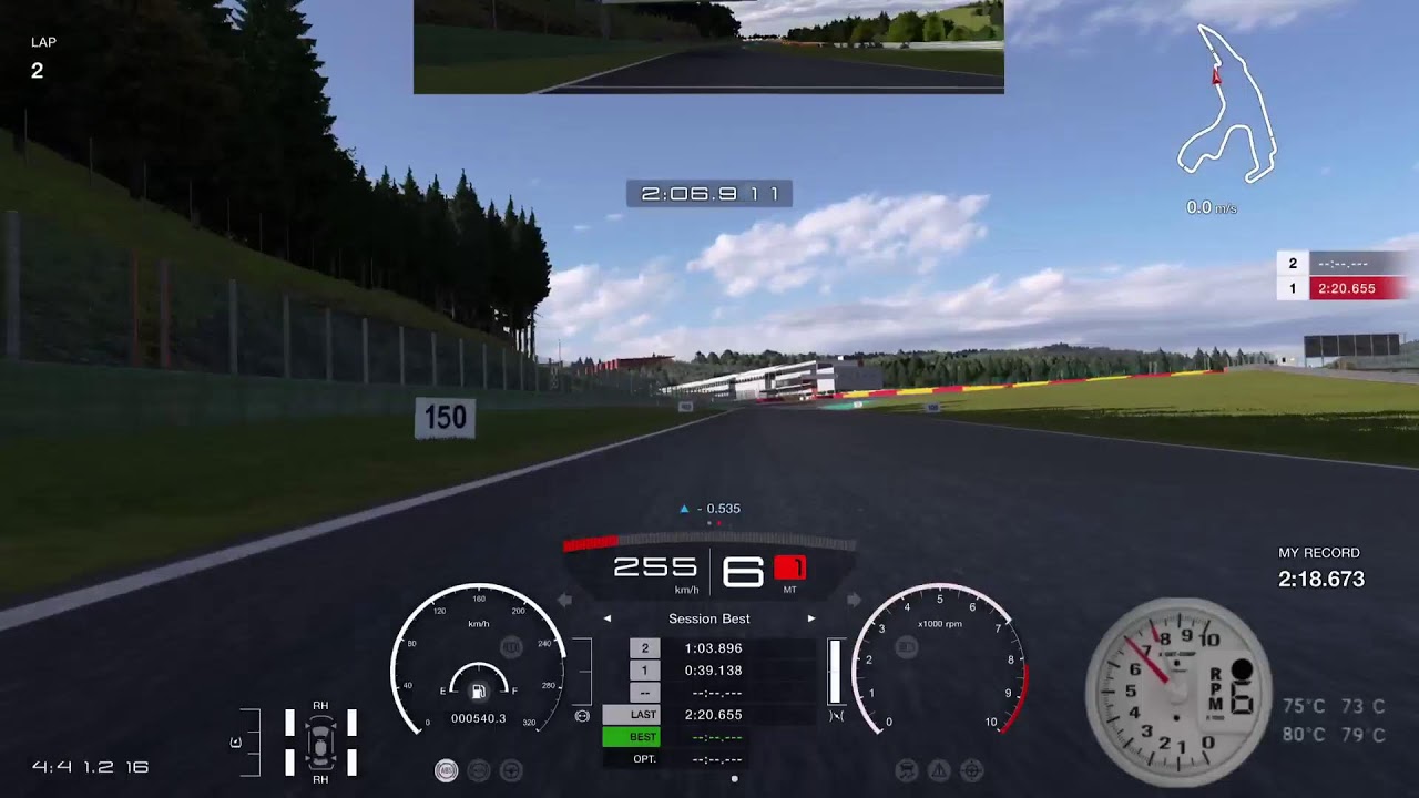 Gt7 TEST2 simdash lap challenge Spa