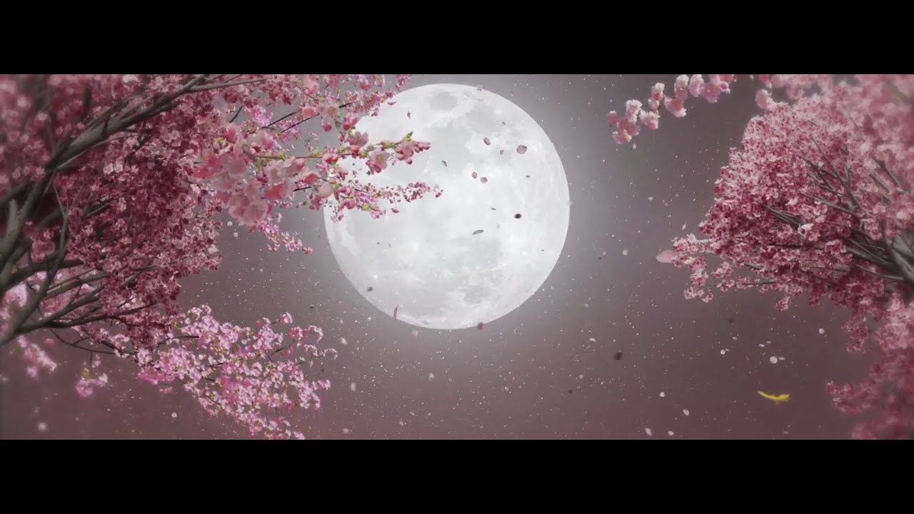 Moon and Sakura #fantasy #romantic #moonlight #sakura #weddingbackgrounds #wedding #pink #animation