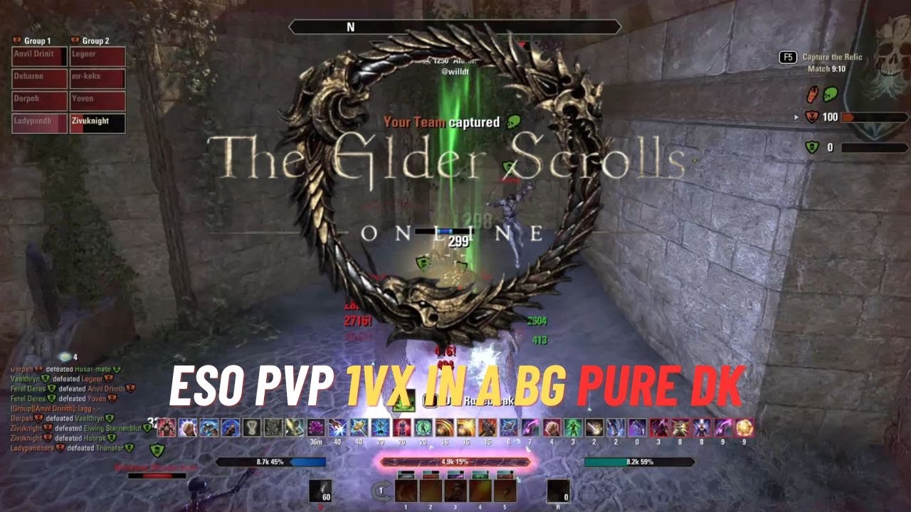 ESO PvP 1VX Mag DK in a BG No Subclass (1VX)