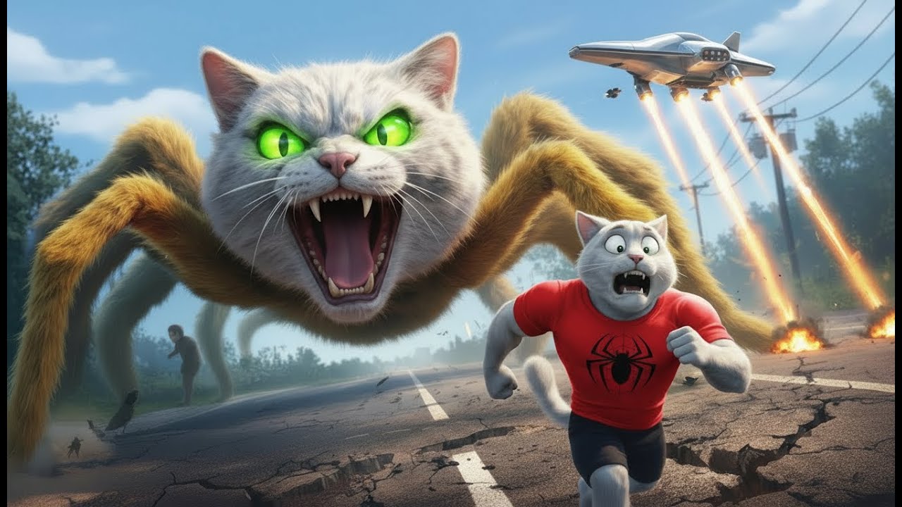 😱 OMG 🕸️🐱 Cute Kitten Faces a Terrifying Danger 🕷️ The Spider’s Magic Curse