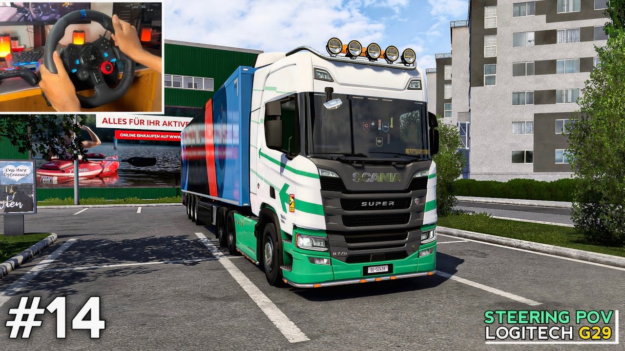 Realstic truck driving Logitech g29 steering wheel gameplay | Euro truck simulator 2