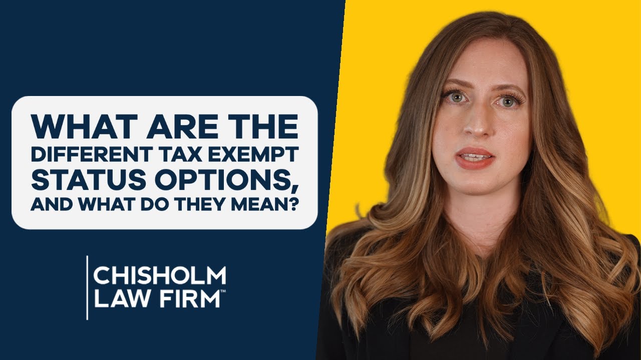 What are the Different Tax Exempt Status Options, and What Do They Mean?