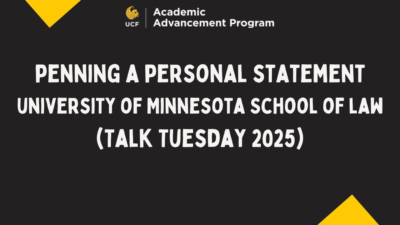 Minnesota Law: Penning a Personal Statement (TT 9/23/25)