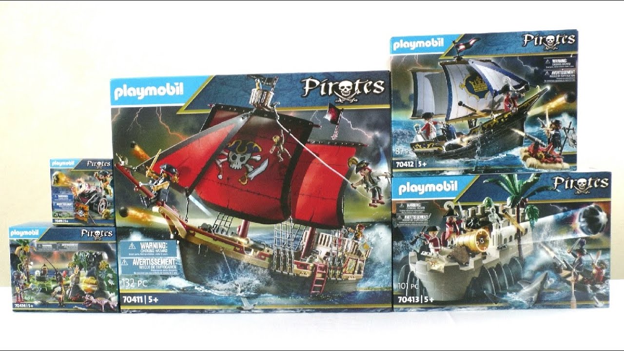 Unboxing Playmobil : Les pirates (2020) – 70411, 70412, 70413, 70414, 70415