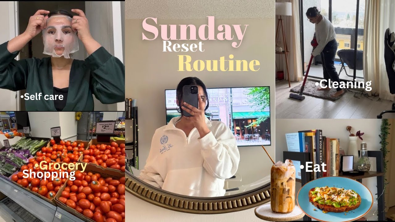 ✨VLOG: Sunday Reset Routine 🌸| Indian Vlog | Productive Day | Cleaning, Grocery Shopping & Self-Care