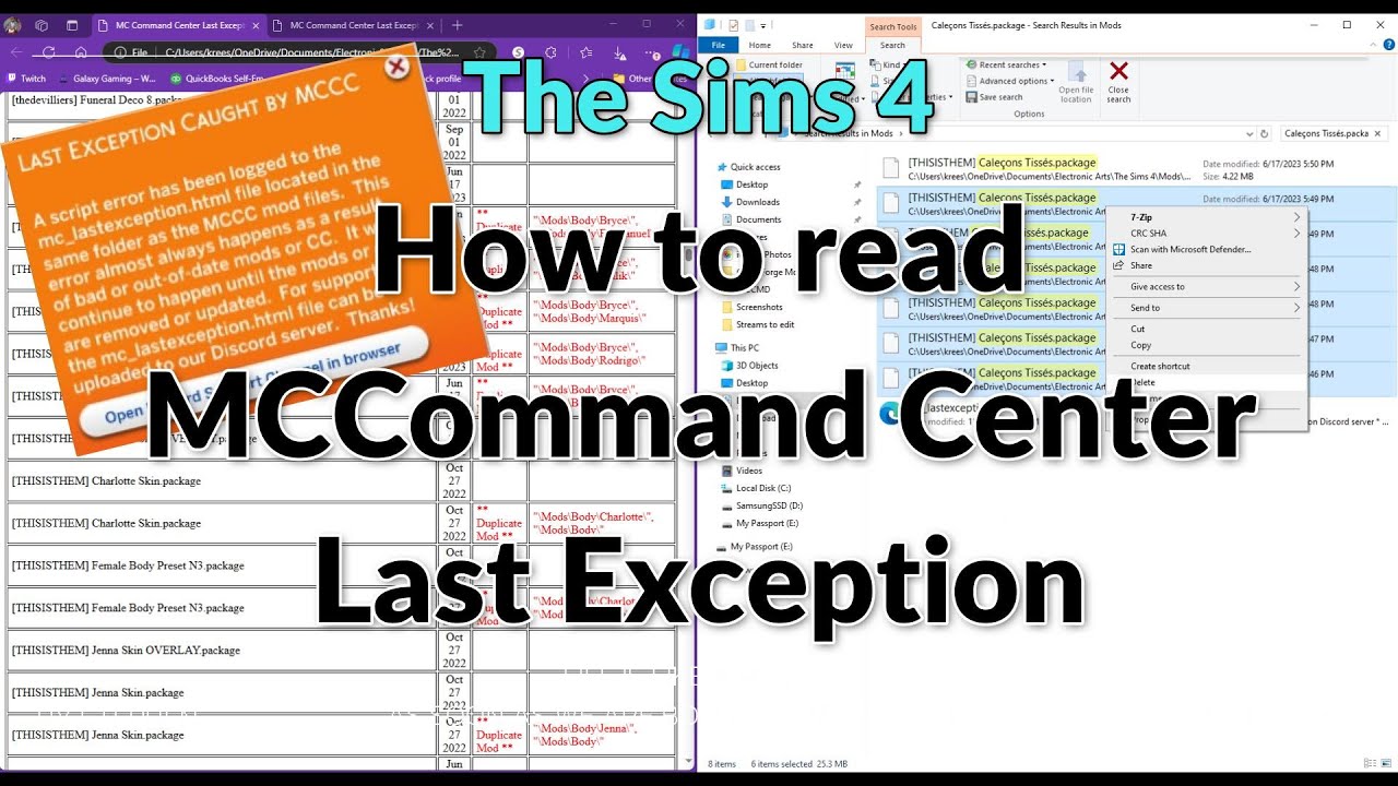 Последние исключения, которые ВЫ можете исправить || Очиститель CC и модов SIMS4