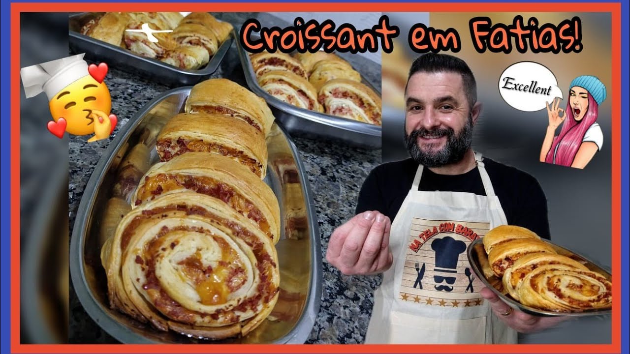CROISSANT EM FATIAS![ PRESUNTO, CALABRESA E QUEIJO]