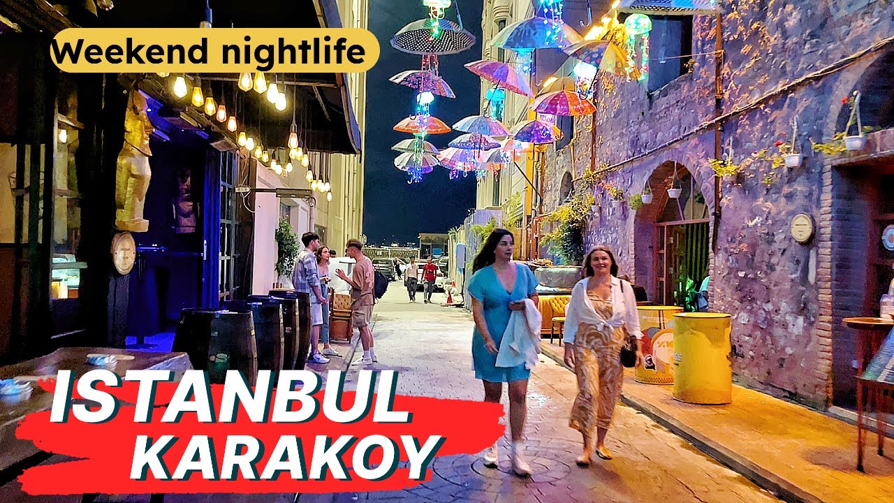 Istanbul Karakoy: Weekend Nightlife Adventure - Karakoy & Galataport 4K Walking Tour (Ambient Sound)