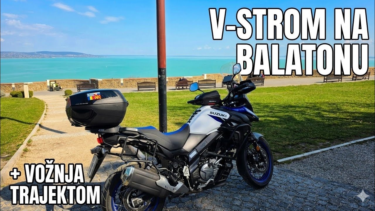 V Strom na Balatonu! Trajektom na drugu stranu