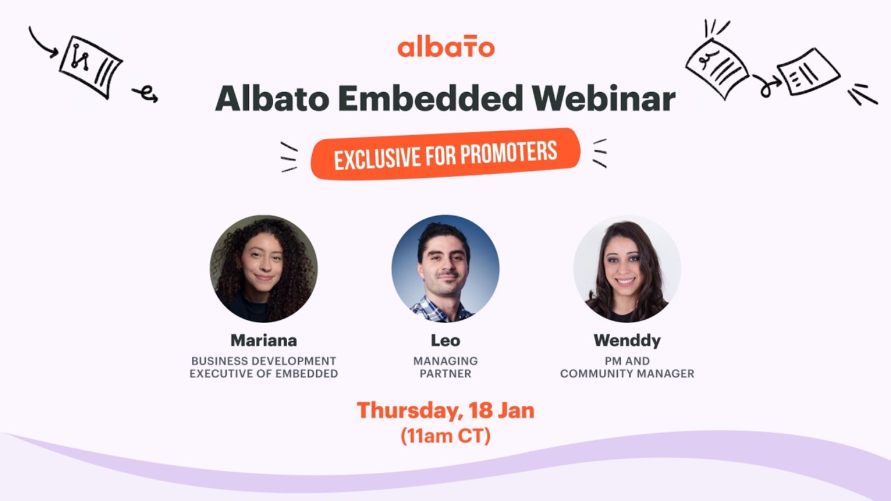 Albato Embedded Webinar for PartnerStack Promoters