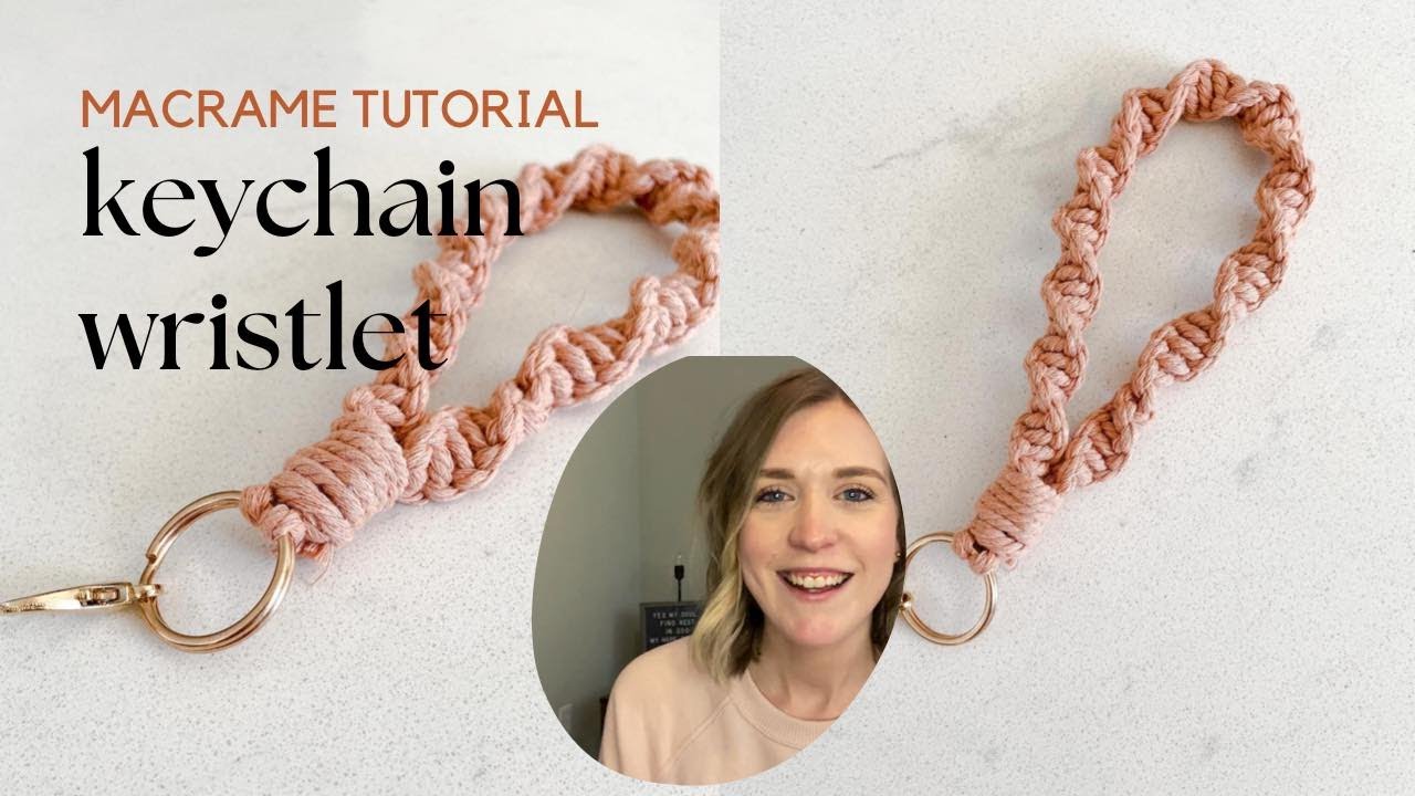 Macrame keychain wristlet tutorial! #macrame #keychainwristlet #tutorial