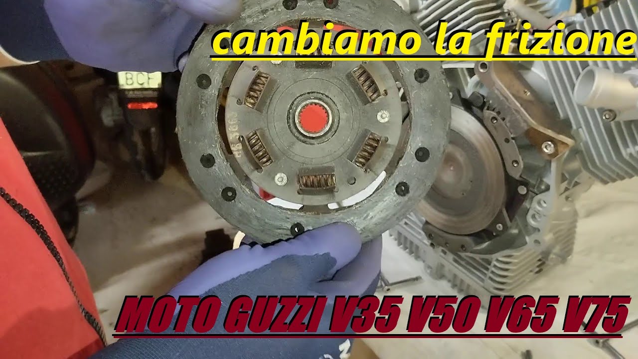 MONTIAMO LA FRIZIONE MOTO GUZZI clutch replacement V35 V50 V65 V75 cafè racer revisione
