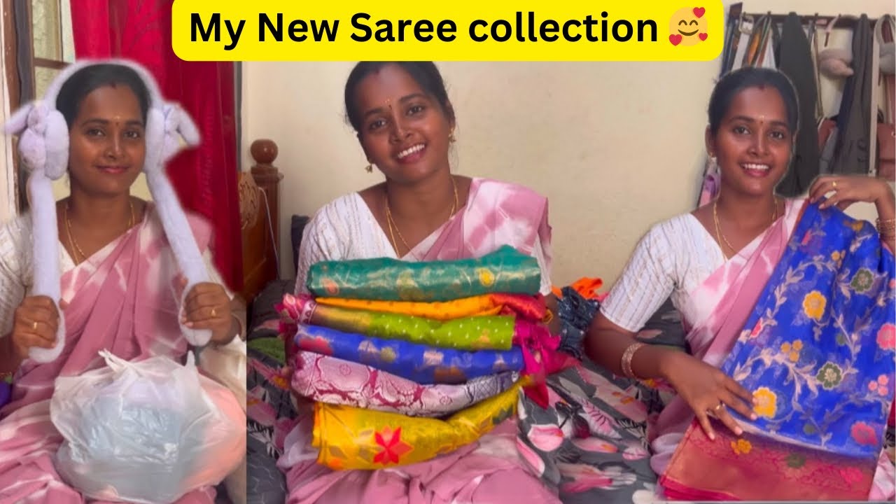 நான் வாங்கிய புது sarees collection இதுதான் 🥰 #durgagandhi