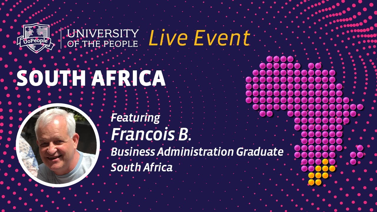 Live Event Featuring our South Africa Graduate, Francois!