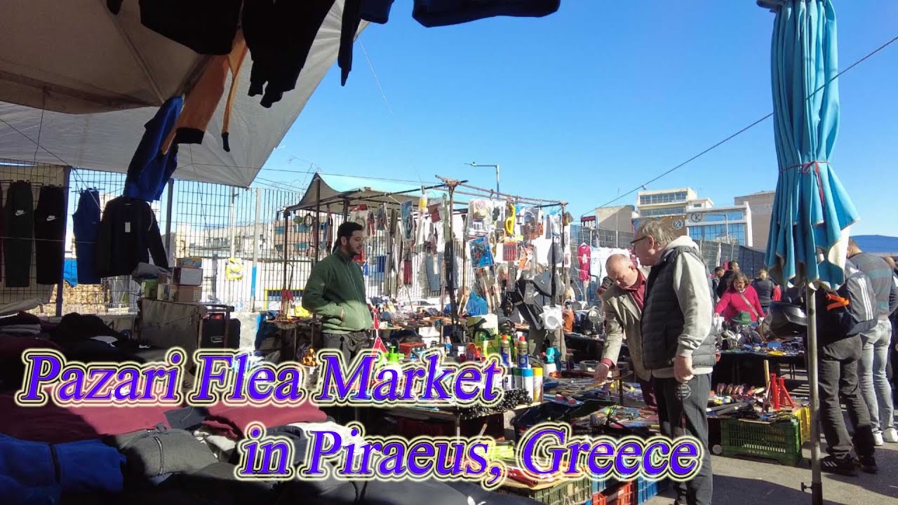 Walking in Greece. Pazari Flea Market in Piraeus. ORANGE ua