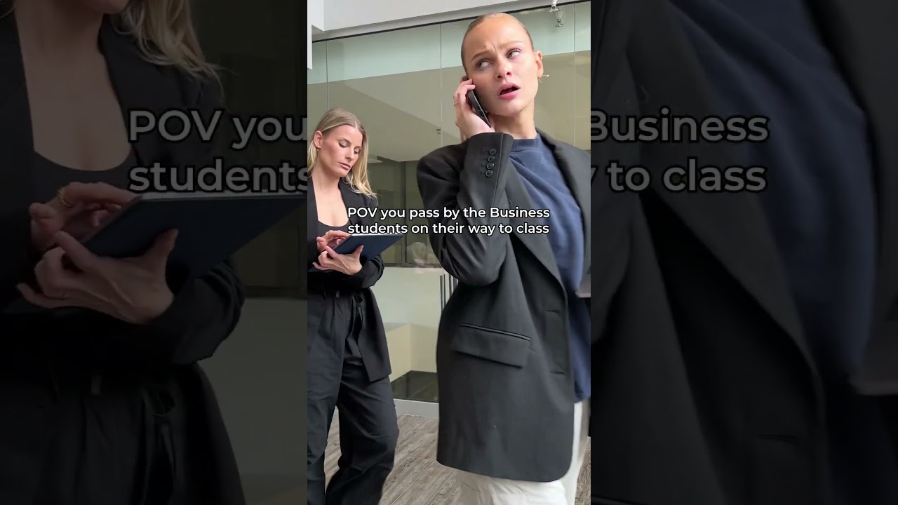 Business students on campus be like