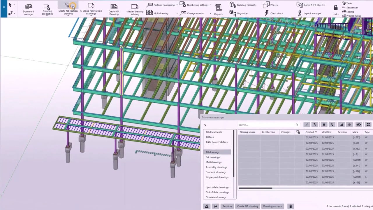 [Tekla Structures 2025] Enhanced Fabrication Drawing - Smart Create
