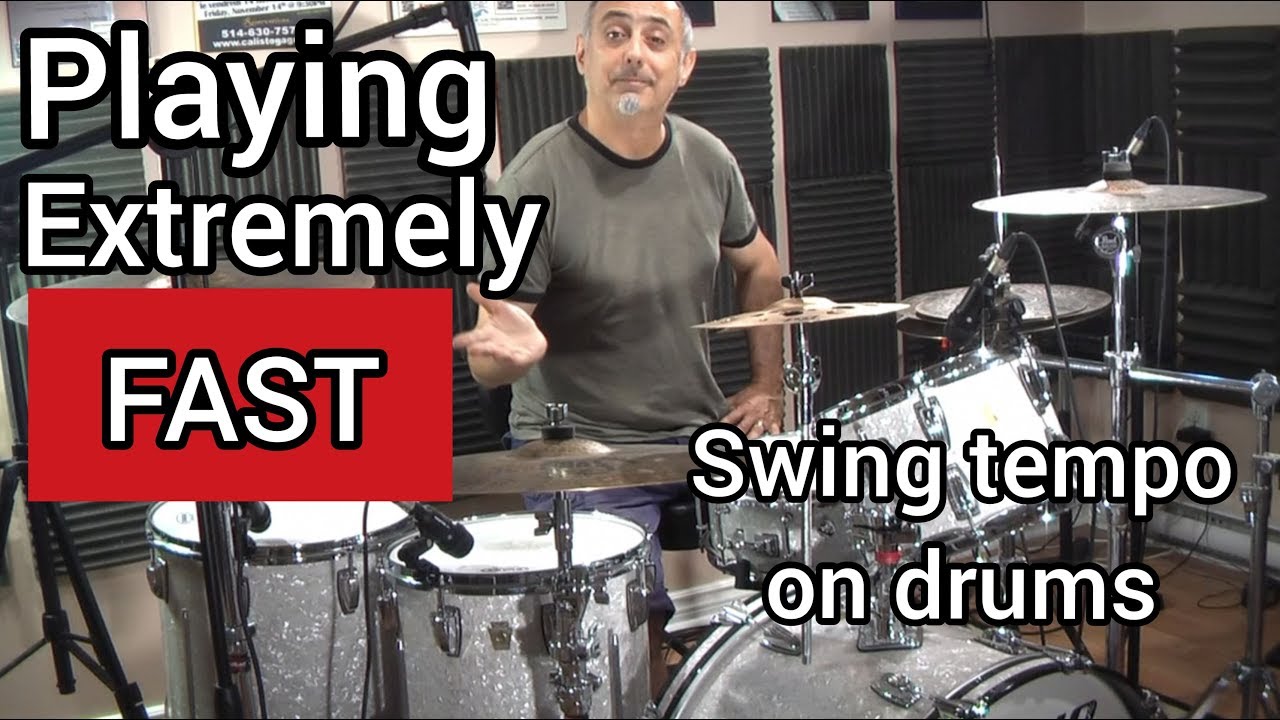 Playing Extremely FAST Swing tempo on drums | Fast Jazz Drums