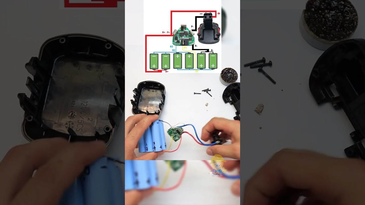 Bosch Cordless Drill PSR 12  Ni Cd to Li Ion Battery Conversion Lithium