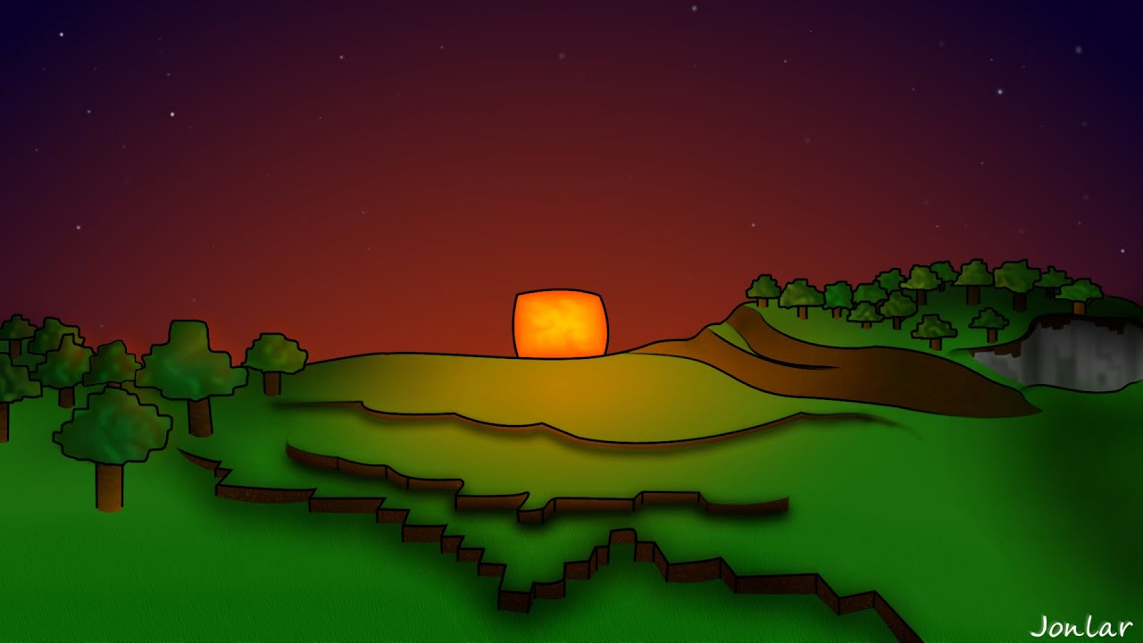 Minecraft Sunset Speeddraw (Speed Art)