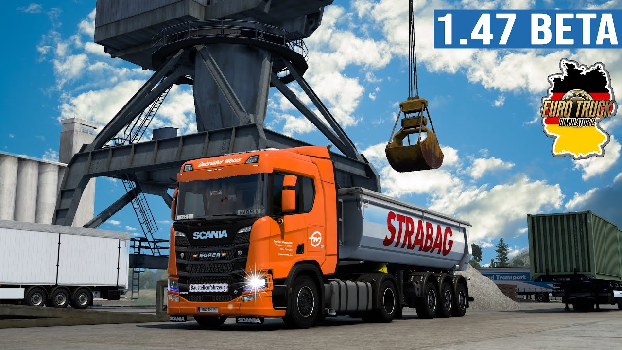 ETS2 1.47 Germany Rework Nürnberg ★ Binnenhafen + Baustelle [2367] EURO TRUCK SIMULATOR 2