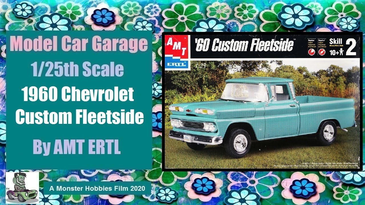 Model Car Garage - 1960 Chevrolet Custom Fleetside Model Kit By AMT/ERTL - Model Car Unboxing Video
