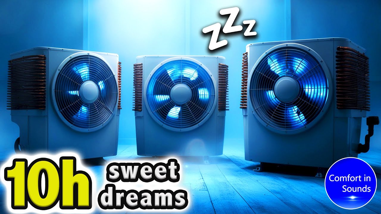 INSTANT RELAXATION with Three Air Conditioner Sounds (NO ADS), White Noise to Sleep, Study or Relax