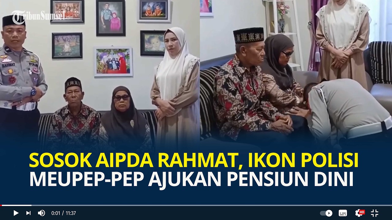 Sosok Aipda Rahmat, Ikon Polisi Meupep-pep Ajukan Pensiun Dini, Sungkem ke Orangtua Bikin Haru