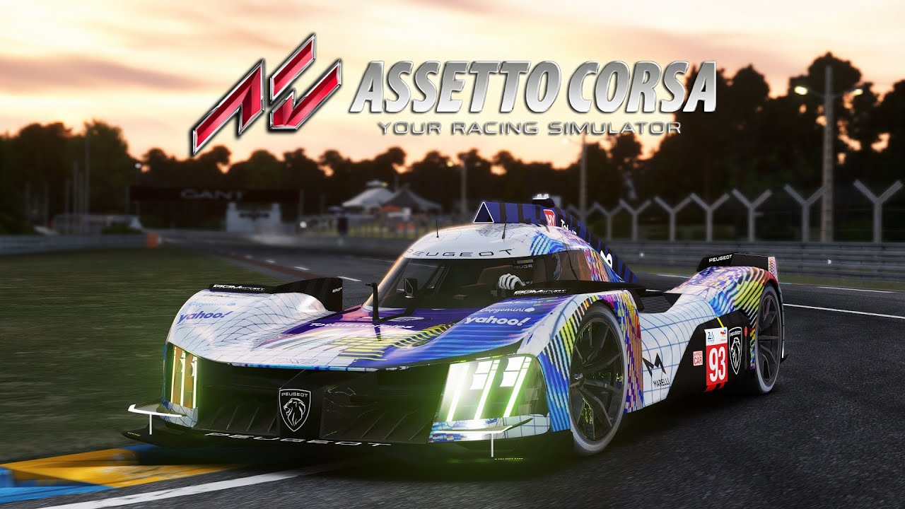 Assetto Corsa | MODS | Peugeot 9X8 LMH 2023 @ Circuit De la Sarthe Le Mans + Links