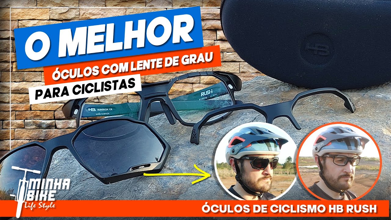 HB RUSH | OCULOS DE CICLISMO COM LENTE DE GRAU - Minha Bike Life Style