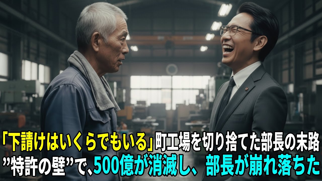 「下請けなんて、いくらでもいるだろ！」小さな町工場を切った大企業部長の末路＿”特許の壁”で500億が消滅した