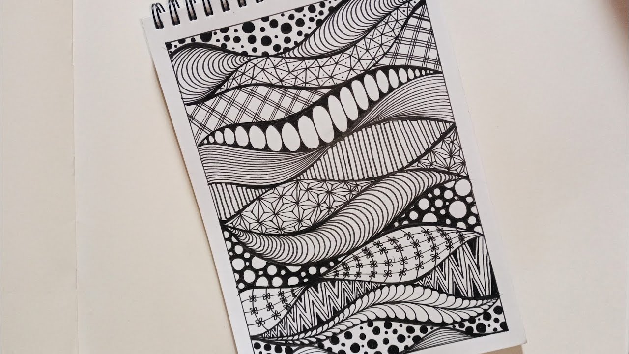 Zentangle art for beginners || zentangle patterns#art #zendoodleartforbeginners