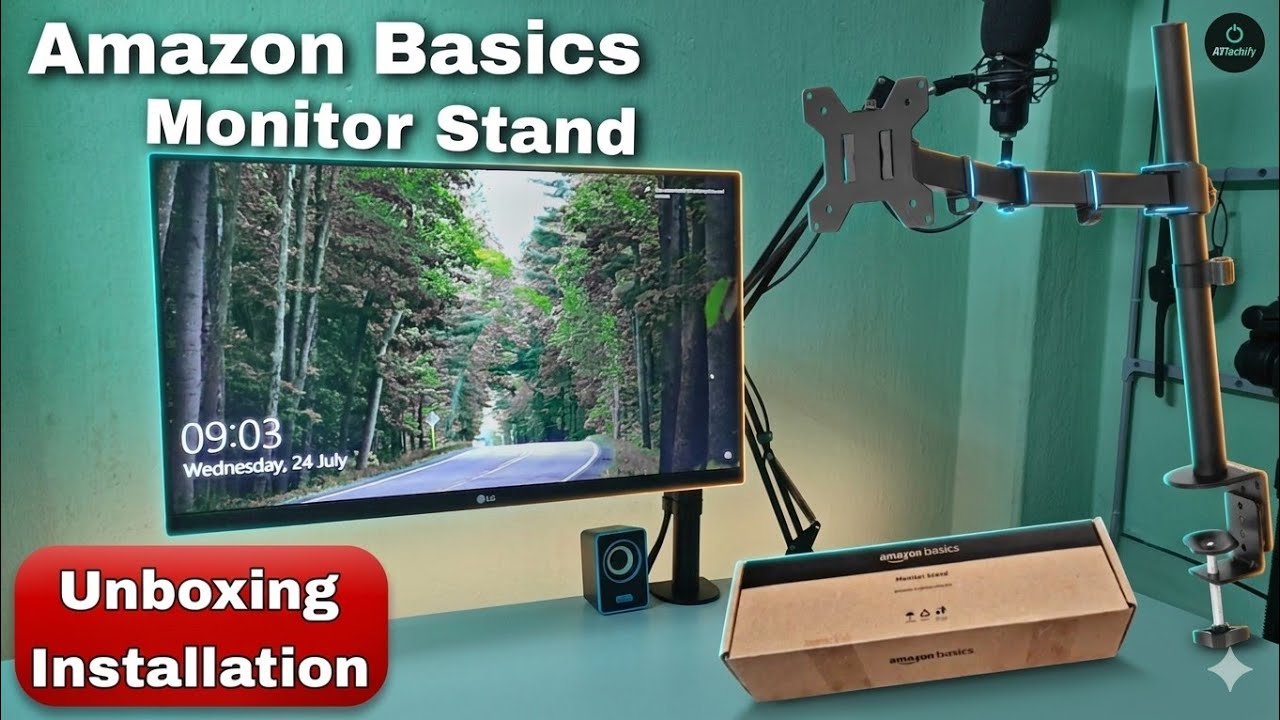 Amazon Basics Monitor Stand - Desk Mount - Unboxing, Installation & Review 🔥
