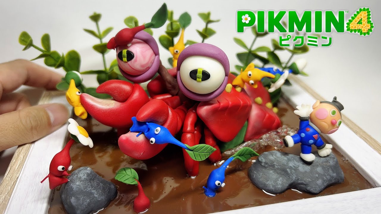 【DIY】ピクミンたちを襲うデメジャコ作ってみた〜I made Pikmin to fight Bug-Eyed Crawmad〜