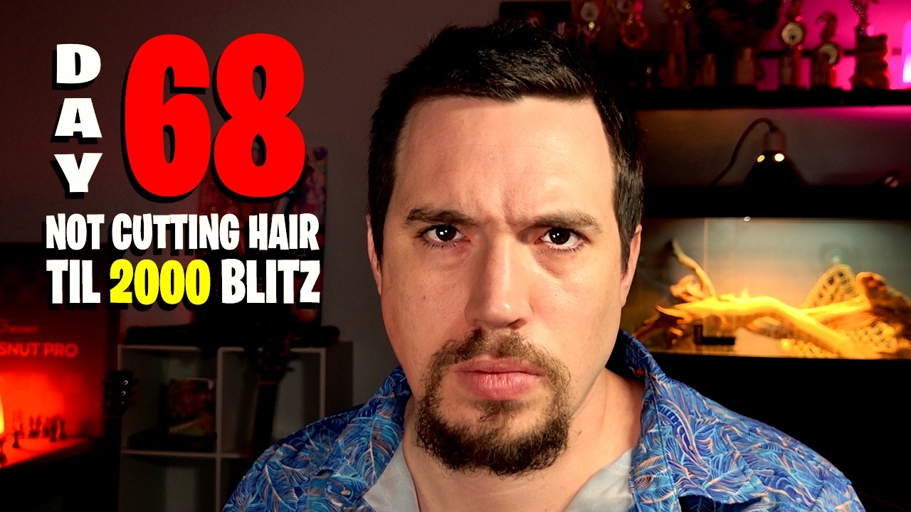 Day 68 of not cutting my hair till 2000 blitz on chess.com