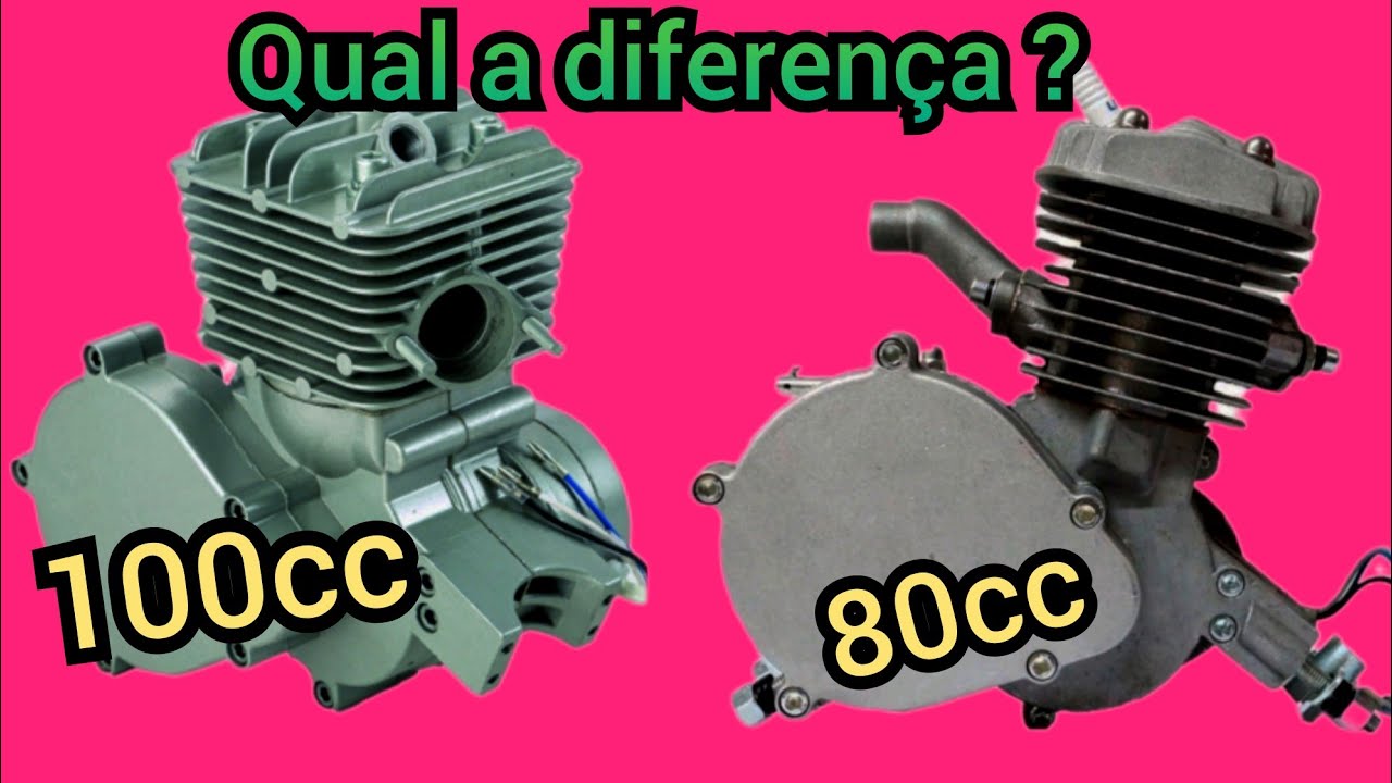 qual a DIFERENÇA do motor 100cc para o 80cc de BICICLETA MOTORIZADA