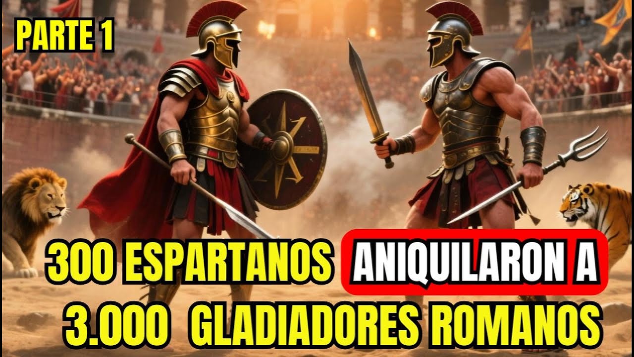 ¿Cómo 300 Espartanos ANIQUILARON a 3.000 Gladiadores? | La BATALLA BRUTAL del Coliseo PARTE 1