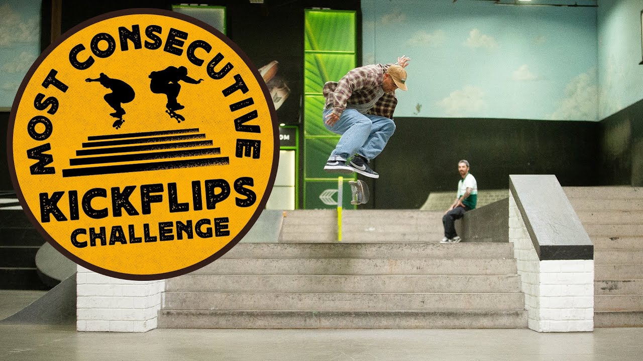 Who Can Land The Most Kickflips In A Row?! Koston & Friends