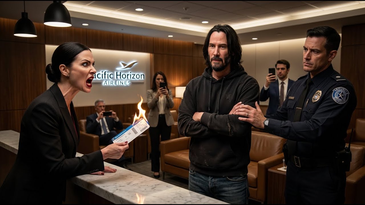 Flight Attendant Burns Keanu Reeves’ Ticket — Unaware He Owns the Airline