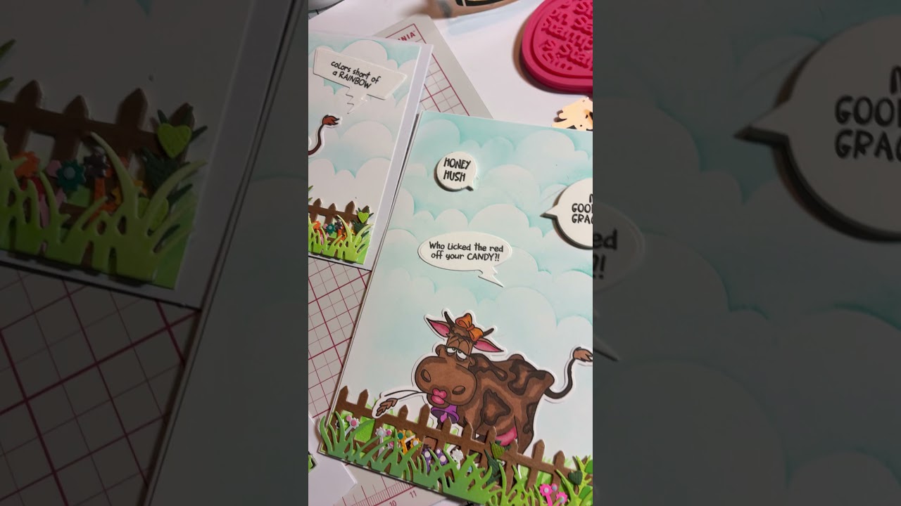 Been working on the Heifer Cows today from Whimsy Stamps! #whimsystamps #cow #cards