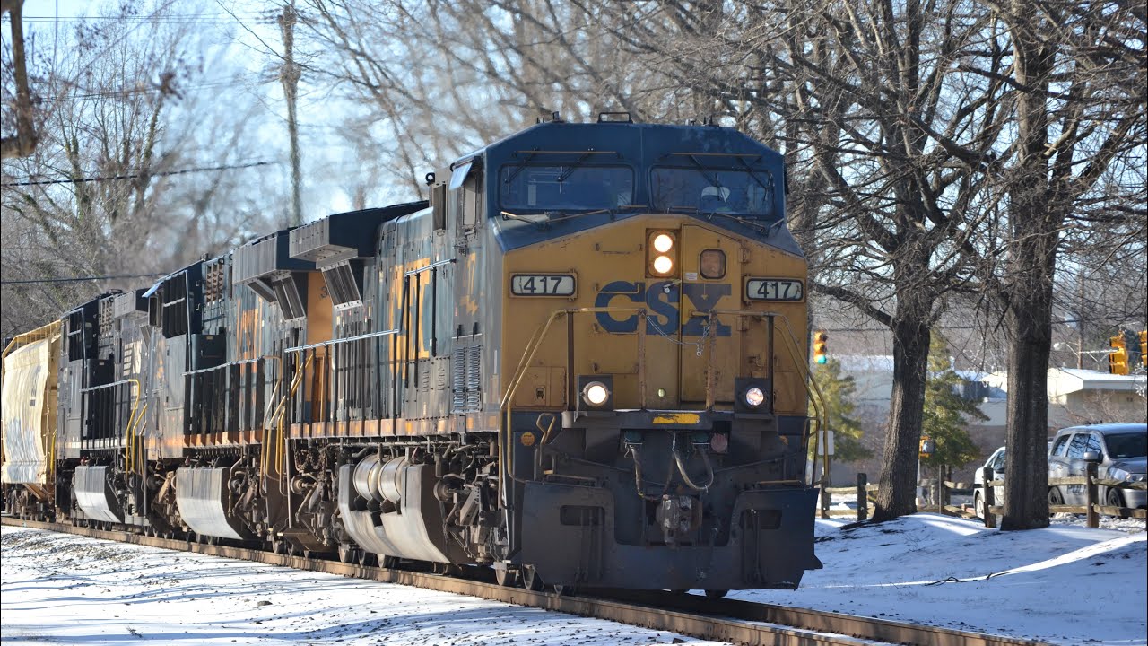 NS 6D4 In The Snow At Mebane NC With CSX Power 1/27/26