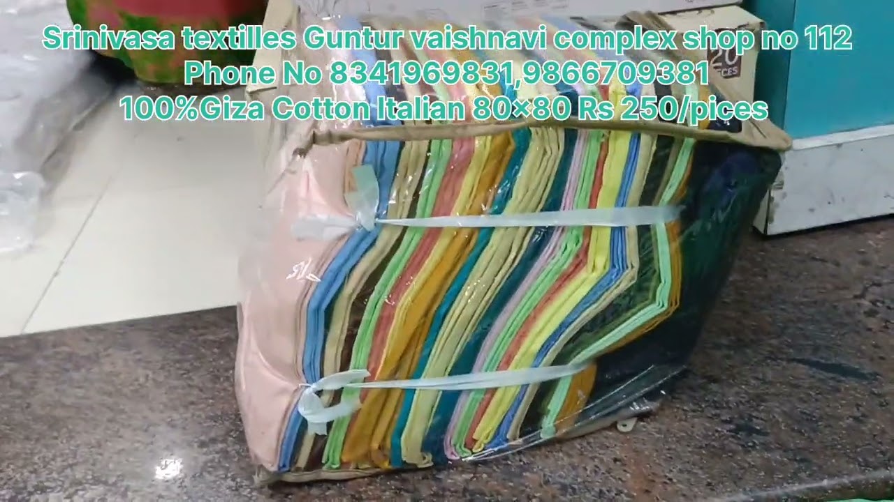 100%Giza Cotton Italian 80×80 Rs 250/pices
