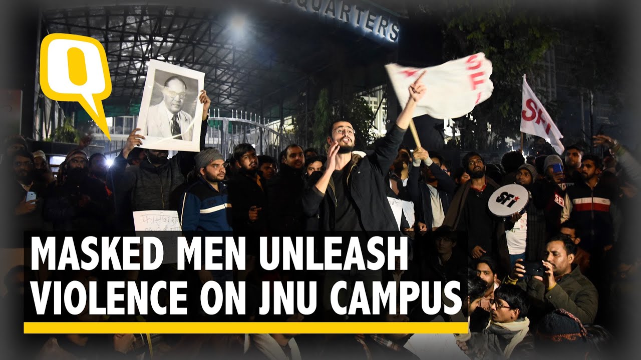 JNU Violence: Students and Teachers Injured as Chaos Reigns Inside Campus | The Quint