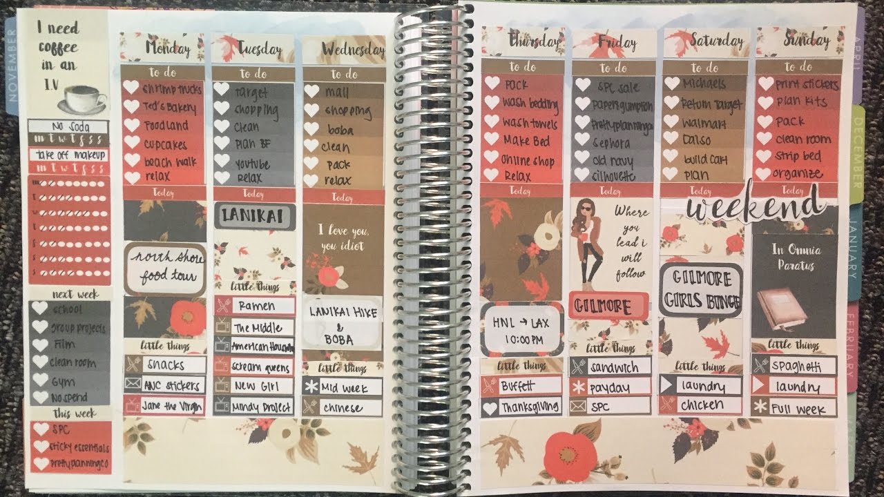Gilmore Girls Printable // Rewind PWM // The Aurora Planner