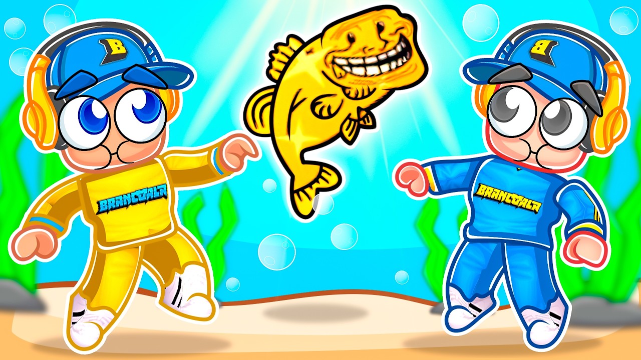 TROLLFACE PEIXE DOURADO MITICO NO ROBLOX FIND THE TROLLFACES - Brancoala Games
